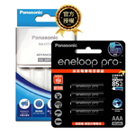【Panasonic 國際牌】BQ-CC17 智控 4 槽電池充電器 + eneloop pro 鎳氫充電電池 (4號4入), , large
