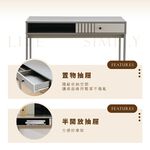 書桌 工作桌 電腦桌 化妝桌 雙抽屜桌 鐵架書桌 雙抽工作桌 TA495, 奶茶色, large