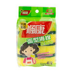 楓康弧形海棉菜瓜布4入, , large