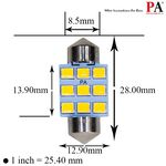 【PA LED】雙尖 28MM 31MM 暖白光 白光 2835 9晶 SMD LED 室內燈 牌照燈 行李箱燈 車廂燈, , large