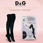 【D&G】2入組-健康大腿襪(631271 長筒襪 彈力襪 美腿襪), 黑色*2, large