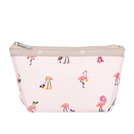 Lesportsac Small Sloan Cosmetic 小梯形化妝包 收納包 盥洗包 女包(紅鶴海島派對)L261-2724P-HG20, , large