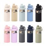 【吾家有貓】吾家有貓運動水壺陶瓷款 1000ML-極度黑, , large