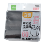 百研/背心式垃圾袋-黑色-15L-45x60cm-(60張x1包)-3包, , large