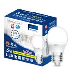 舞光3W LED全電壓燈泡 超值2入組, , large