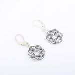 【Angel & Me】Dreamcatcher celtic net s925 sterling silver earrings birthday gift, , large