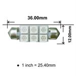 【PA LED】雙尖 36MM 酷炫 藍光 6晶 SMD LED 室內燈 化妝燈 腳踏燈 牌照燈 行李箱燈 迎賓燈, , large