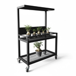 【 SHAONIANNA.TW 】塊根植物架｜加粗方管鐵製一體成型｜菱格網植物架・花架｜工業風消光黑展示鐵架, , large