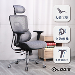(LOGIS)菱格工學全網椅 電腦椅 辦公椅 人體工學椅 書桌椅 電競椅 家用椅【A601G】【A601B】, , large