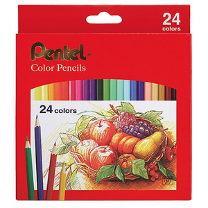 【 Pentel 飛龍 】彩色鉛筆24色 /盒 CB8-24TH