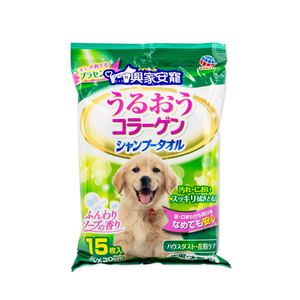 興家安寵膠原蛋白寵物潔潤擦澡濕巾(中大型犬用)