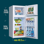 SANLUX 台灣三洋 129公升 一級能效 變頻雙門電冰箱 SR-V133B, , large