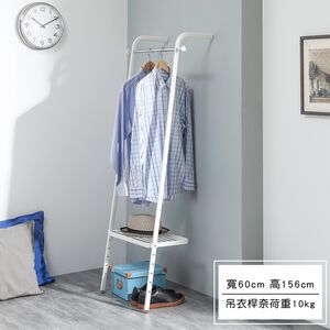 【HomeMax】靠牆掛衣架-寬60cm/衣帽架/晒衣架/收納架/落地式/免鑽牆 ★日本設計 MIT●＜M01-010＞