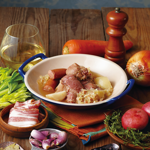 PASADENA Knackle of Pork and Sausage and Sauerkraut (Alsace Style)
