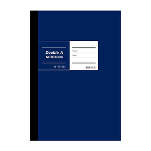 【DOUBLE A】A5膠裝筆記本 布膠系列-橫線內頁 [深藍]-#DANB18008