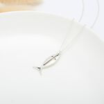 【Angel & Me】Fish Cross s925 sterling silver necklace Christmas gift, , large