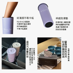 GREEN CUP芊杯內外316不鏽鋼真空吸管杯-800ml-酷炫灰-贈送皮革杯套+吸管組-1組, , large
