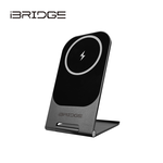 iBRIDGE 15W Ultra-thin Metal Stand Wireless Charger - Black, , large
