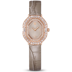 SWAROVSKI 施華洛世奇 Matrix 奢華水晶八角女錶-灰褐色/30x25mm 618年中慶 推薦(5755686), , large