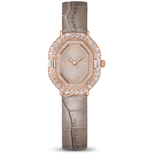 SWAROVSKI 施華洛世奇 Matrix 奢華水晶八角女錶-灰褐色/30x25mm 618年中慶 推薦(5755686)
