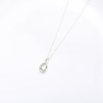 【Angel & Me】Natural Green Crystal Quartz Raindrop s925 sterling silver necklace, , large