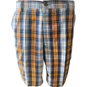 Retro British style multi-colored plaid casual shorts