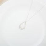 【Angel & Me】Waterdrop raindrop s925 sterling silver necklace Valentine Day gift, , large