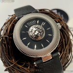 [星晴錶業]VERSUS VERSACE手錶,36mm,VV00358黑色錶面銀錶殼深黑色真皮皮革錶帶款, , large