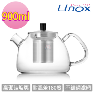 [LINOX] Modern花茶壺900ML(玻璃壺/玻璃瓶/水瓶/冷水瓶/冷水壺/飲料壺/咖啡壺)