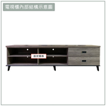 【唯熙傢俱】樂娜灰橡色7尺電視櫃, , large