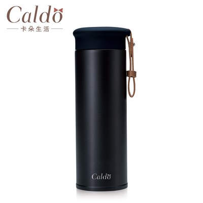 [ Caldo卡朵 ] 無印質樸不鏽鋼保溫瓶450ml - FM007 - 黑