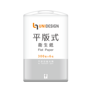 UNIDESIGN平版式衛生紙300張*6包