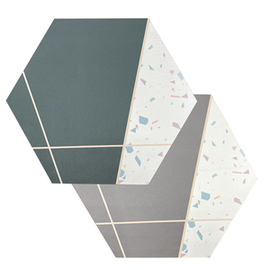 【Monster】 Morandi Terrazzo Coasters, Set of 2 (11.5x10cm) &ndash; Green & Brown