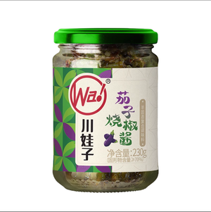川娃子茄子燒椒醬玻璃瓶裝230g