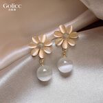 【Gulicc 】古莉可 耳環 眼石花朵吊墜, , large