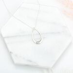 【Angel & Me】Waterdrop raindrop s925 sterling silver necklace Valentine Day gift, , large
