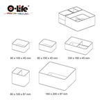 【O-Life】B-014堆疊收納盒-白色款5件組, , large