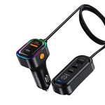 夜馳霓影 1.4M車用延長充電器 五孔輸出車充 PD+QC3.0快充 BSMI認證, , large
