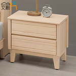 【文創集】希望1.9尺實木二抽床頭櫃(客約商品), , large