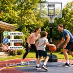 【SportMax】9002青少年籃球架/透明籃板/實心籃框/高度可調整/自由移動/室內戶外運動/適合6~12歲★台灣製造 ●, , large