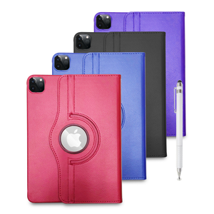 [LP149 Luxury Rotating Style] iPad Pro 13-inch 2024 Tablet Protective Case (with Precision Stylus Pen)