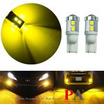 【PA LED】9-32V 特調光色 T10 T15 10晶 2835 SMD LED 魚眼 黃金光 黃光 方向燈 小燈, , large