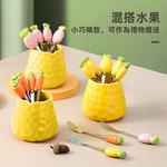 ceramic-fruit-fork-set, , large