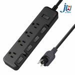 鉅玉經典｜5-cut 4-seat 3-hole extension cable BLACK 450CM JE-3546BK-15, , large
