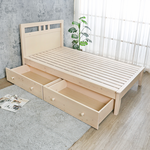 【BODEN】雀莉3.5尺實木單人床架/床組-抽屜型, , large
