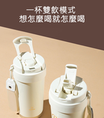 【hababy環安家居】陶瓷內膽咖啡隨行杯 500ml 雙飲保溫保冷手提杯, , large