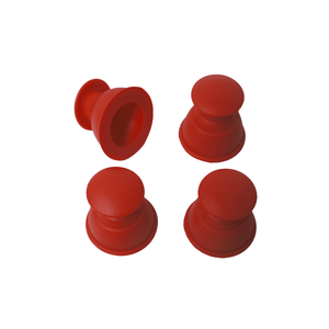 【上手家居】4入組 軟式矽膠拔罐器-小號 4入組 小號-紅色(真空拔罐器/刮痧/軟拔罐/滑罐/拔罐杯)