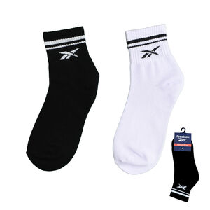 Reebok單入棉感輕履1/2襪-白色25~27