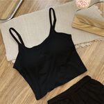 【伊柔 EVEROY】莫代爾短版BRATOP背心 M-Q/2XL無鋼圈內衣 黑 G902-63, , large
