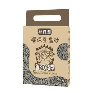 【米瑞寵物】首領貓 凝結型環保豆腐砂(條狀)-活性碳
